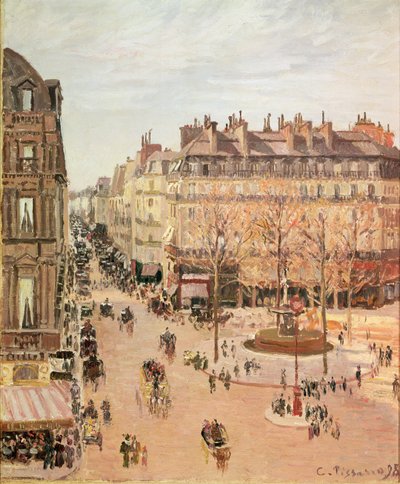 Rue Saint-Honoré, Effet de soleil, Après-midi, 1898 - Camille Jacob Pissarro